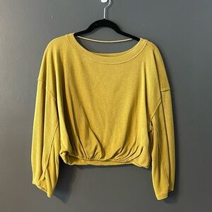 Free People Mustard Yellow Blouse